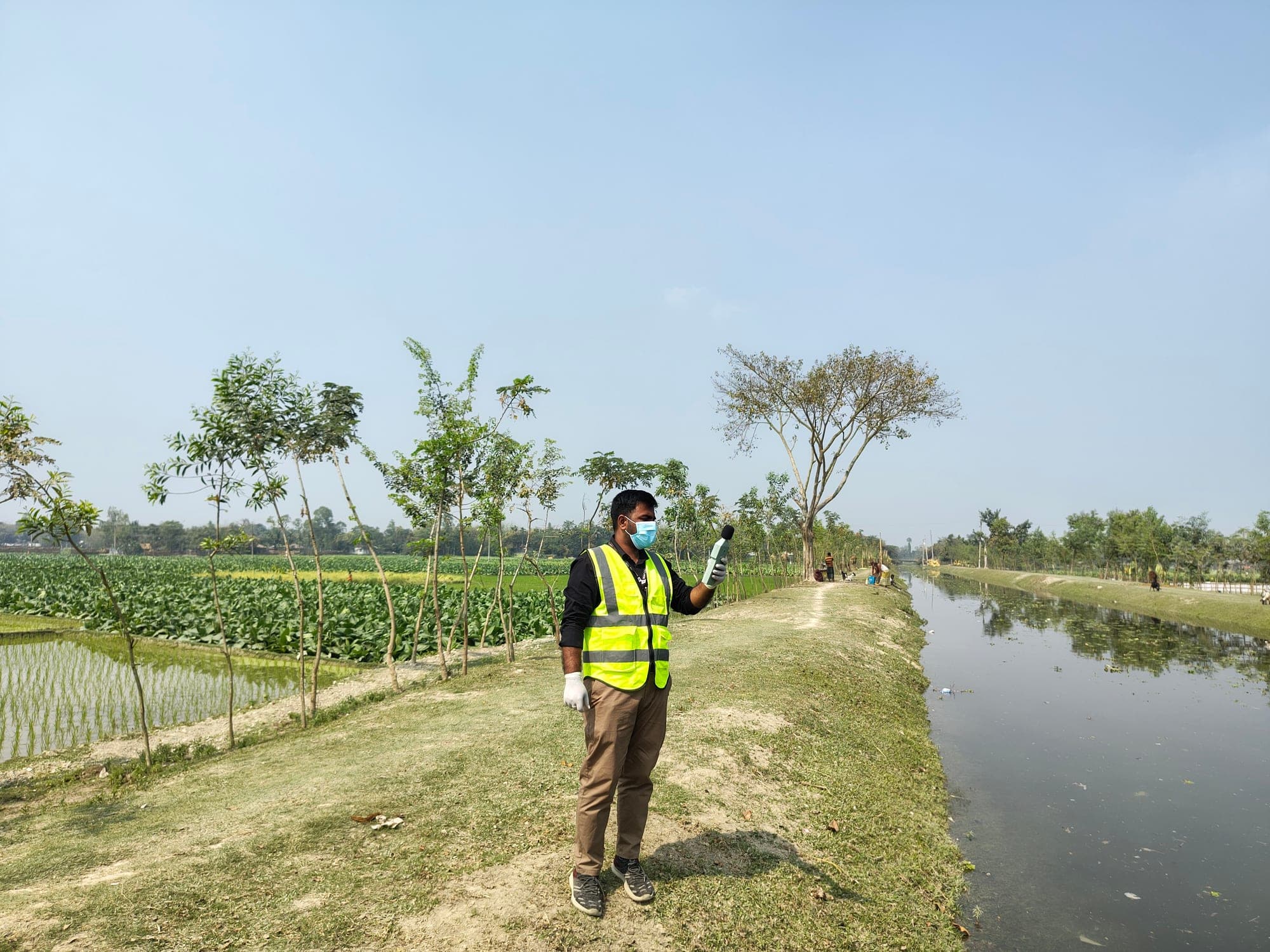 SRCL field team conducting an environmental impact assessment in the field.