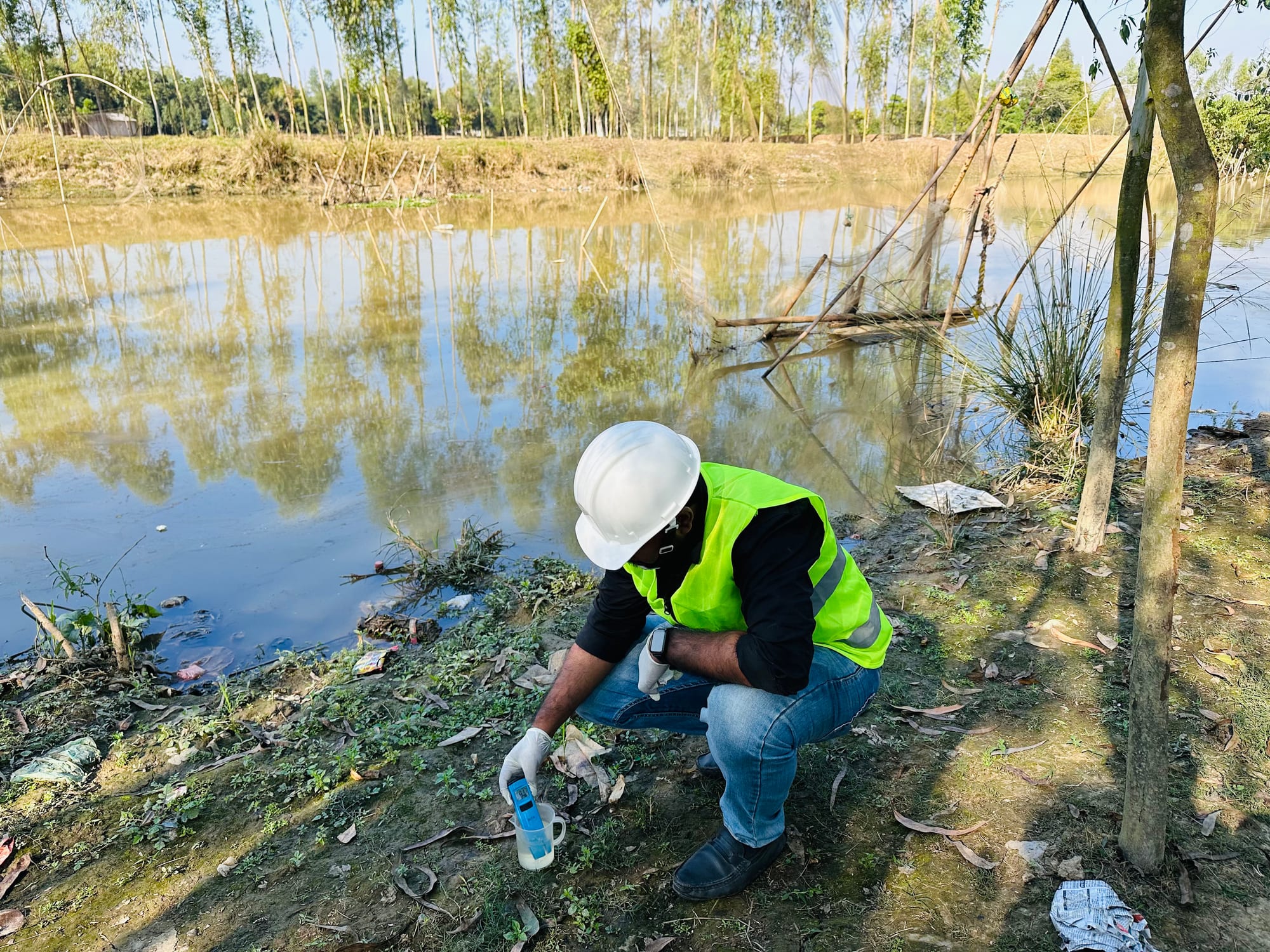 Rural water supply and sanitation infrastructure in Bangladesh.
