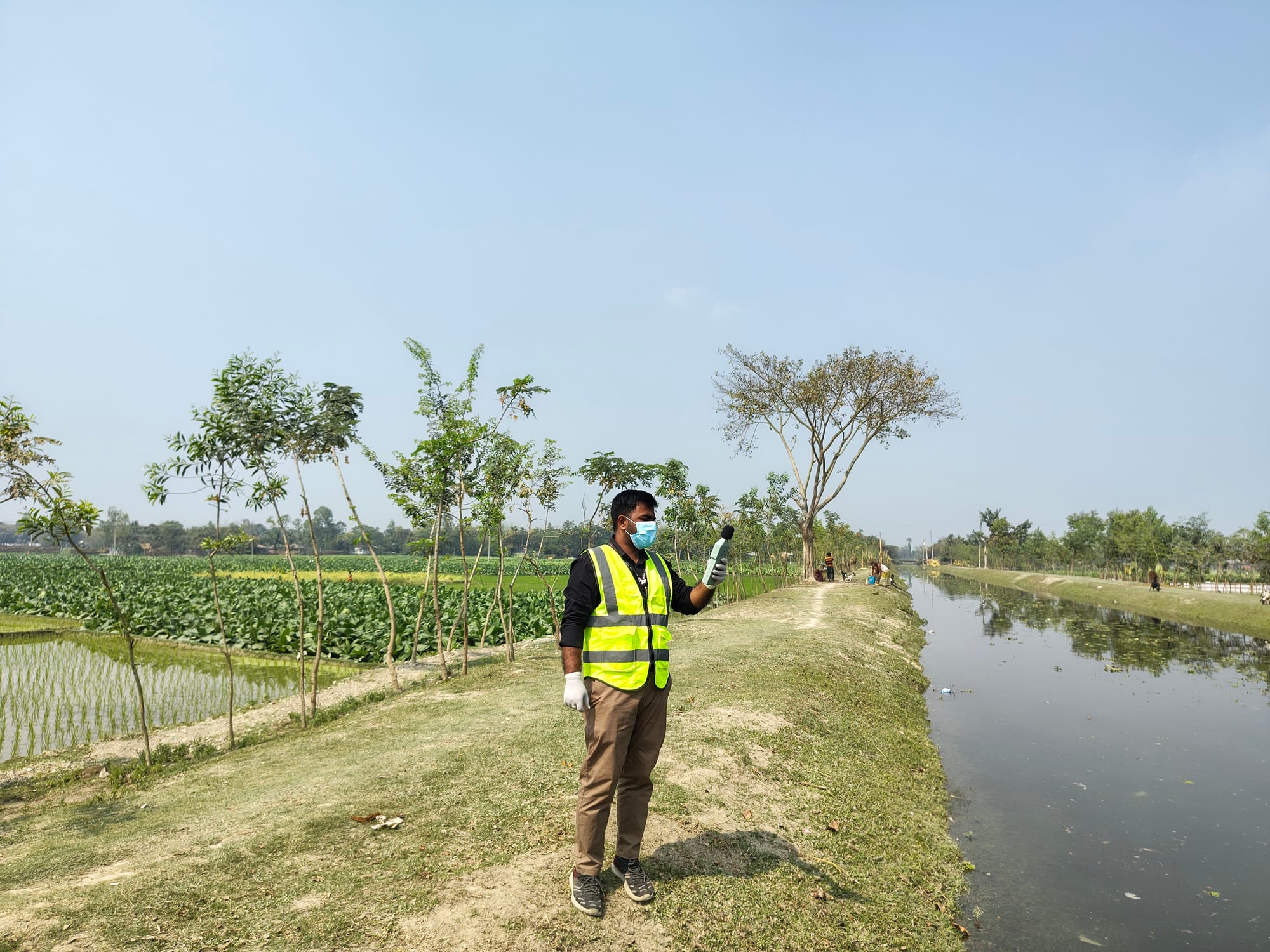 SRCL field team conducting an environmental impact assessment in the field.