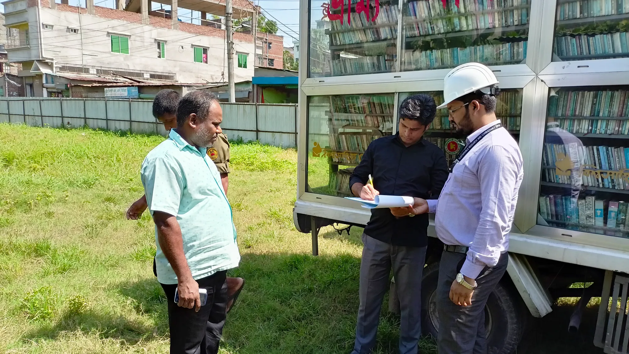 Site photo from the bishwo shahitto kendro cultural building project, image 1.