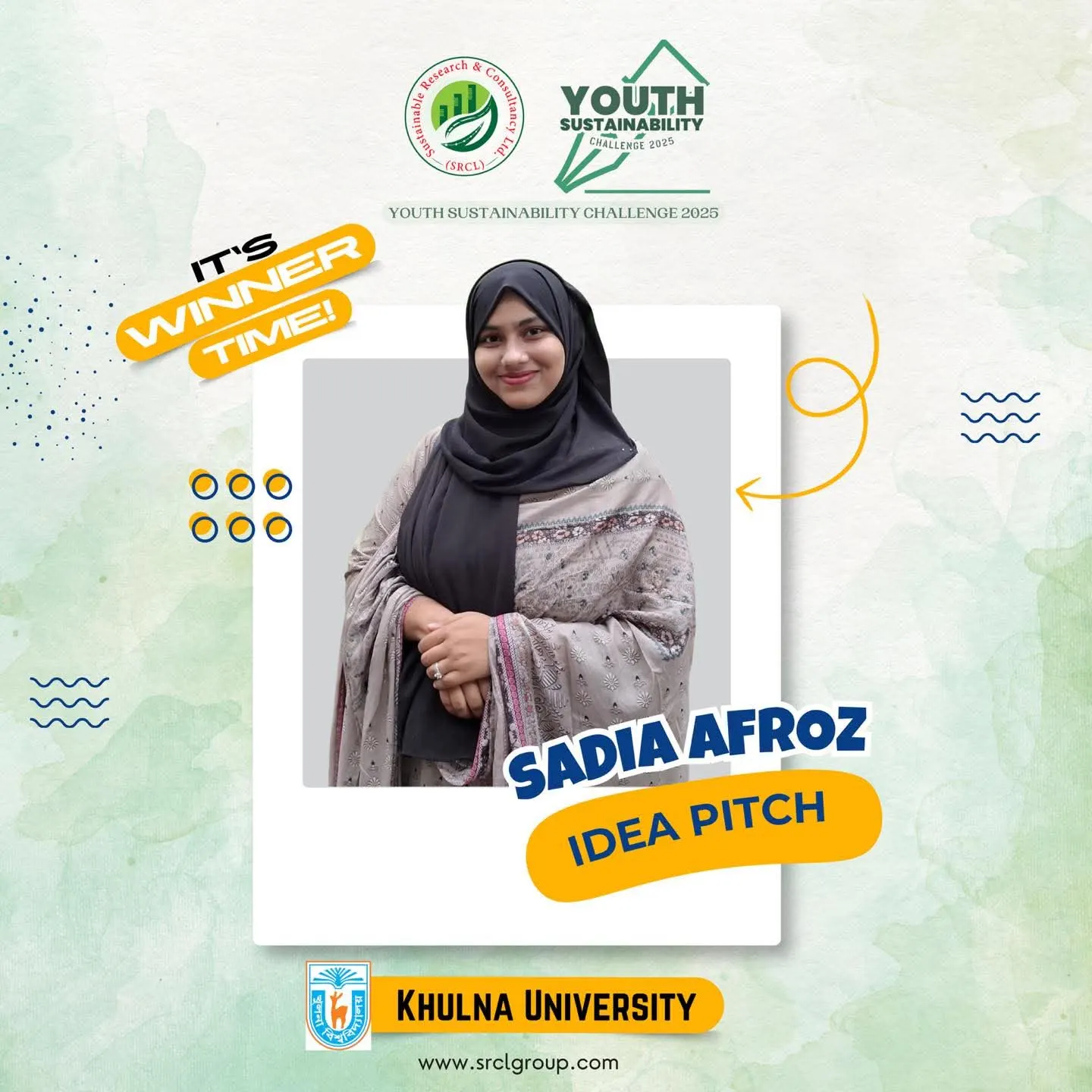 Sadia Afroz, আইডিয়া পিচ category winner