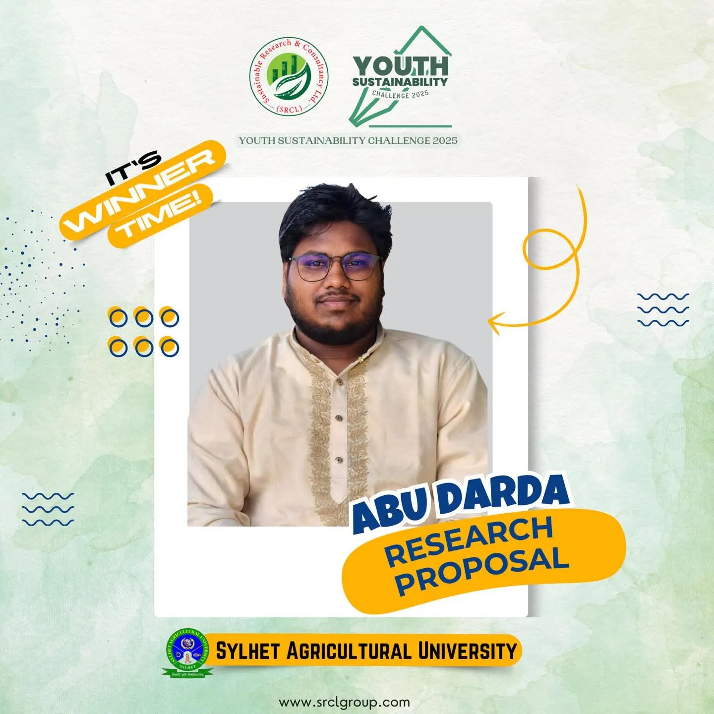 Md. Abu Darda, গবেষণা প্রস্তাব category winner